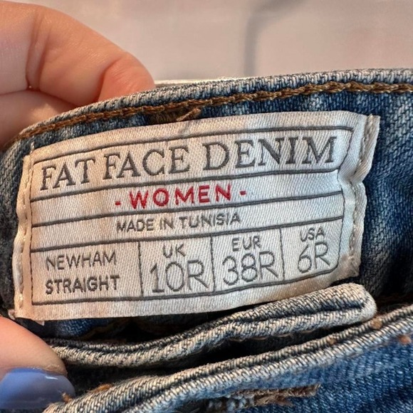FatFace Women's Newham Straight Leg Denim Jeans Size Us 6 Regular - Picture 3 of 8